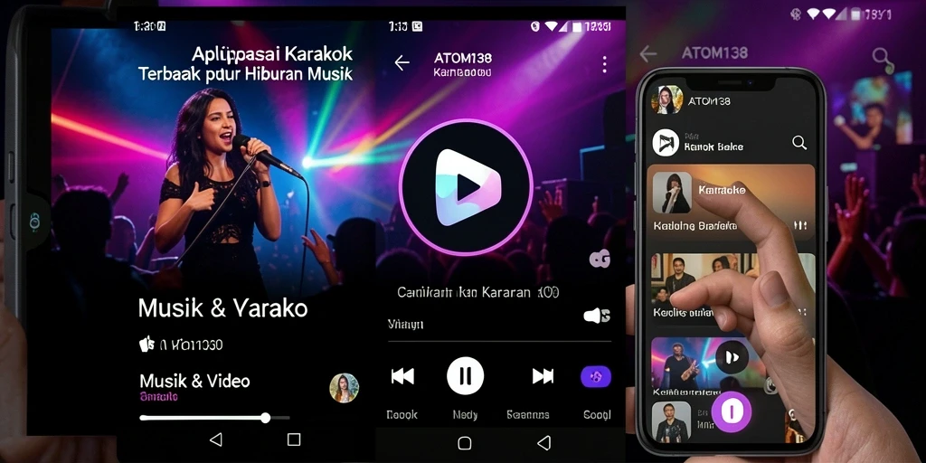 Antarmuka ATOM138 yang menarik dan fitur karaoke yang lengkap.