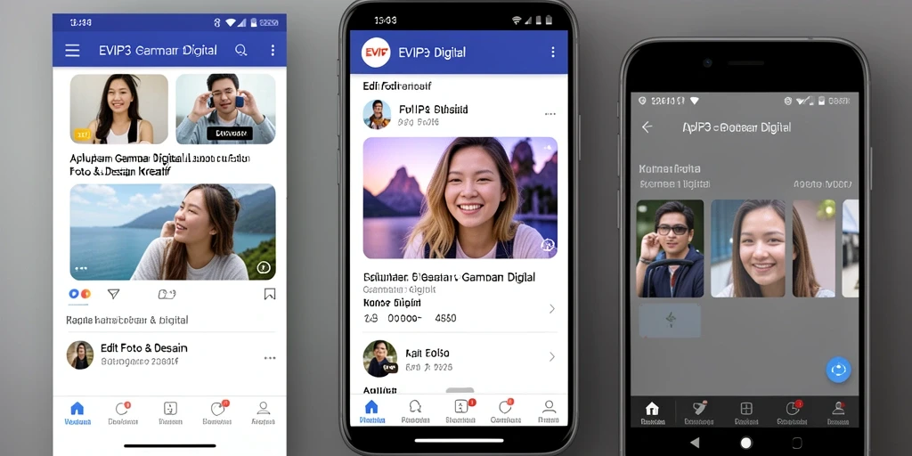 Tampilan antarmuka pengguna yang menarik dari EVIP3 untuk Gambar Digital.