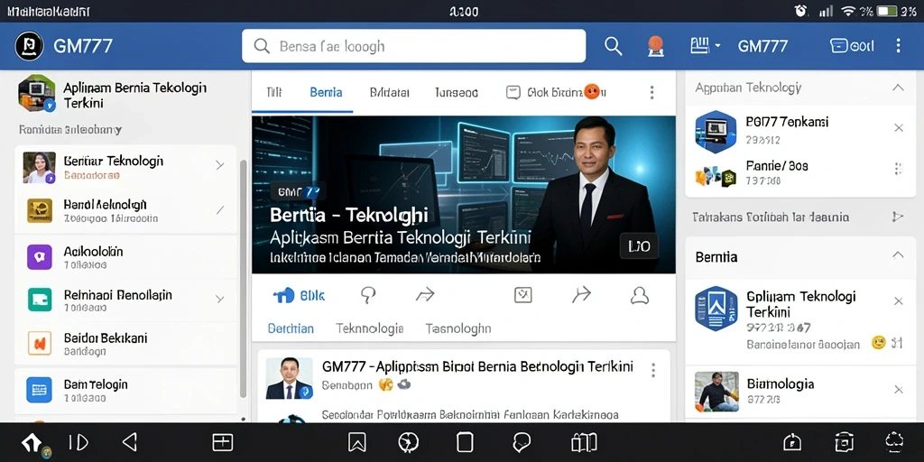 Tampilan antarmuka aplikasi GM777 yang modern dan mudah digunakan.