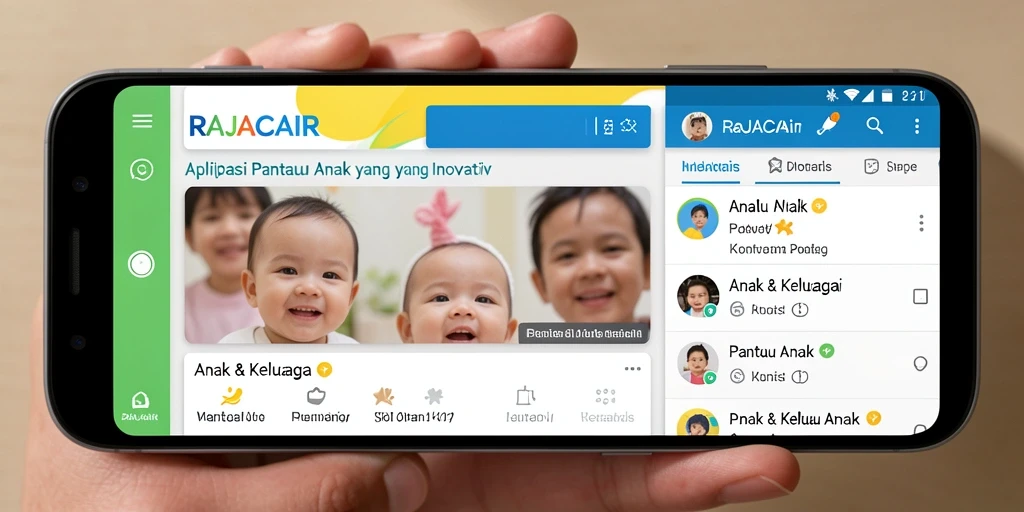 Tampilan antarmuka utama RAJACAIR untuk pemantauan anak.