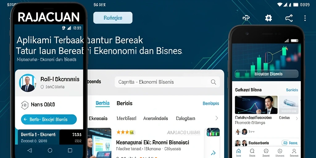 Tampilan antarmuka RAJACUAN dengan berita ekonomi terkini.