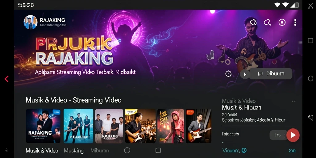 Screenshot utama RAJAKING menampilkan antarmuka aplikasi yang menarik dan intuitif.