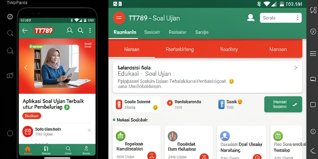 Screenshot antarmuka <strong>TT789</strong> dengan soal-soal ujian yang jelas dan terorganisir.